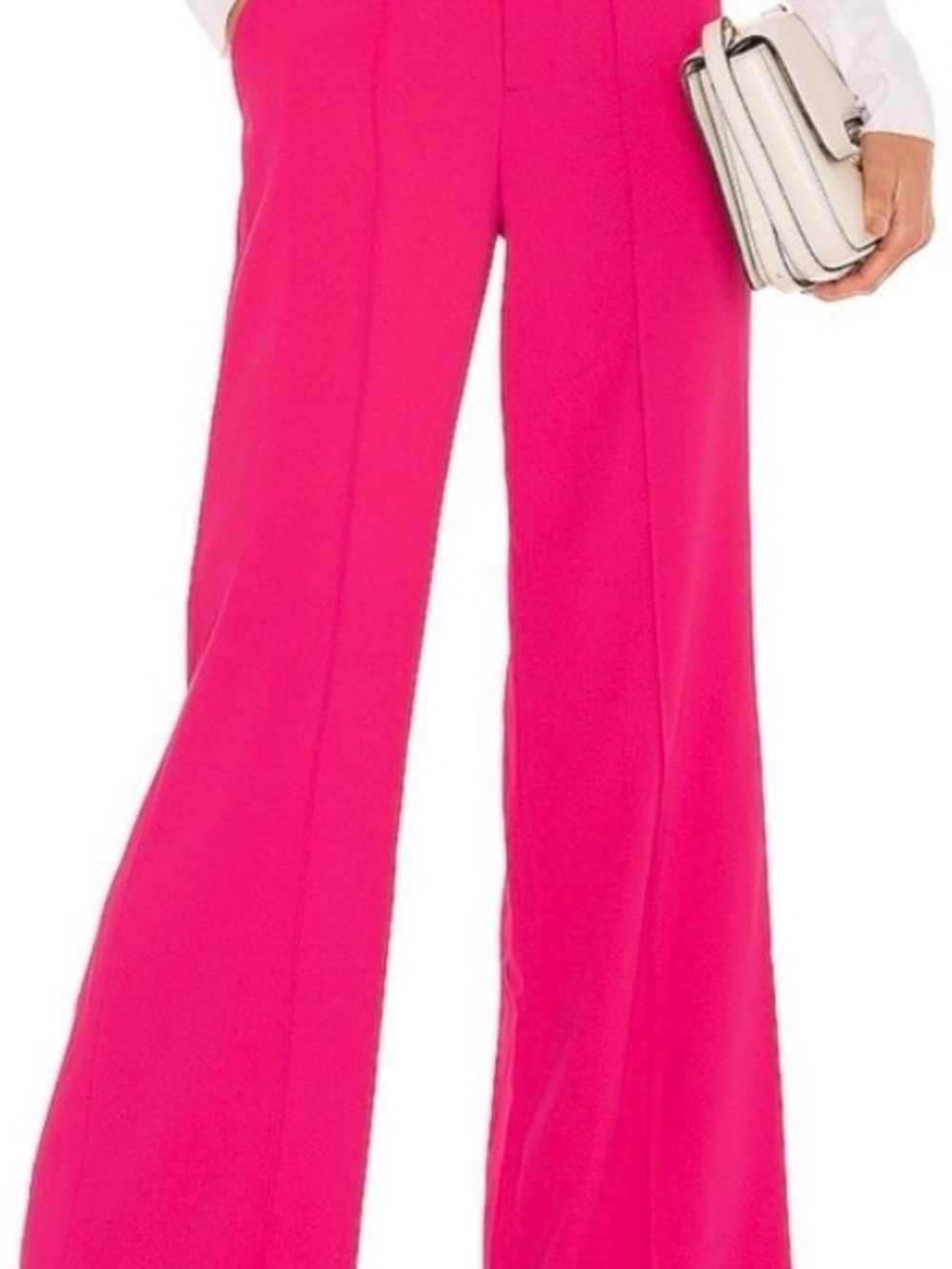 Alice & Olivia Hot Pink Wide Leg Pants SZ 2